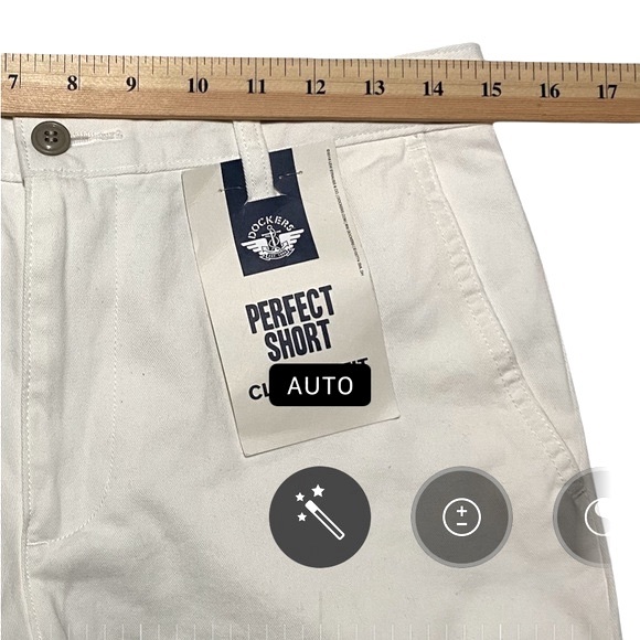 Dockers Perfect Shorts, Classic Fit, Flat Front, Light Tan, 100% Cotton, Size 29 - Picture 11 of 16